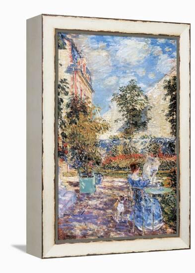 In a French Garden-Childe Hassam-Framed Stretched Canvas