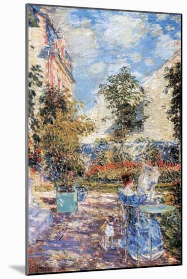 In a French Garden-Childe Hassam-Mounted Art Print