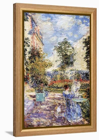 In a French Garden-Childe Hassam-Framed Stretched Canvas