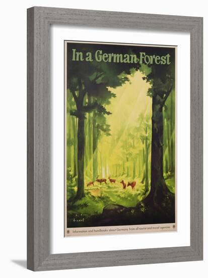 In a German Forest', Poster Advertising Tourism in Germany, C.1935 (Colour Litho)-Jupp Wiertz-Framed Giclee Print