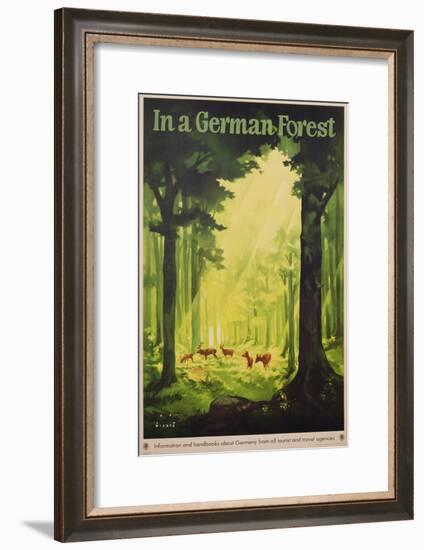 In a German Forest', Poster Advertising Tourism in Germany, C.1935 (Colour Litho)-Jupp Wiertz-Framed Giclee Print