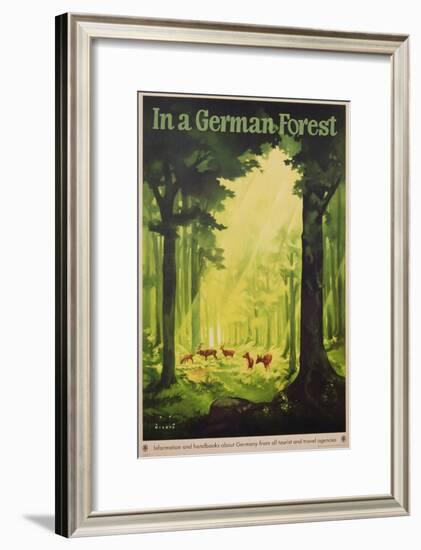 In a German Forest', Poster Advertising Tourism in Germany, C.1935 (Colour Litho)-Jupp Wiertz-Framed Giclee Print