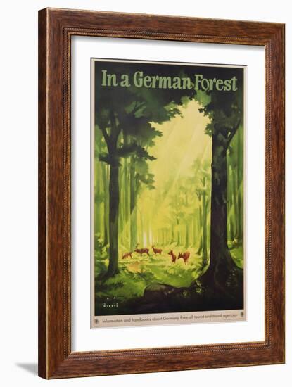 In a German Forest', Poster Advertising Tourism in Germany, C.1935 (Colour Litho)-Jupp Wiertz-Framed Giclee Print