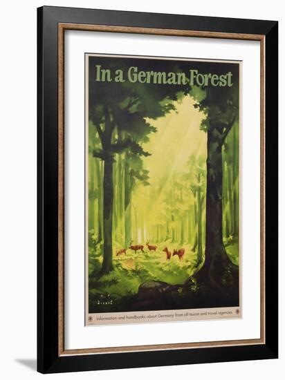 In a German Forest', Poster Advertising Tourism in Germany, C.1935 (Colour Litho)-Jupp Wiertz-Framed Giclee Print