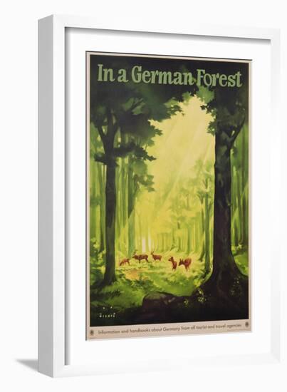 In a German Forest', Poster Advertising Tourism in Germany, C.1935 (Colour Litho)-Jupp Wiertz-Framed Giclee Print