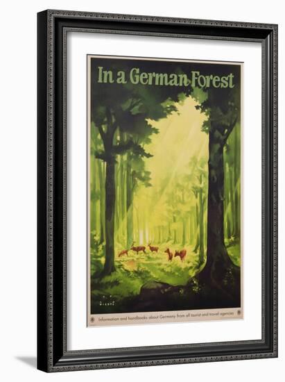 In a German Forest', Poster Advertising Tourism in Germany, C.1935 (Colour Litho)-Jupp Wiertz-Framed Giclee Print