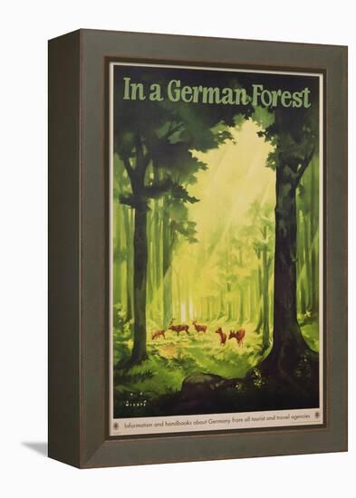 In a German Forest', Poster Advertising Tourism in Germany, C.1935 (Colour Litho)-Jupp Wiertz-Framed Premier Image Canvas