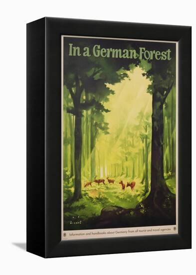 In a German Forest', Poster Advertising Tourism in Germany, C.1935 (Colour Litho)-Jupp Wiertz-Framed Premier Image Canvas