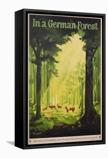 In a German Forest', Poster Advertising Tourism in Germany, C.1935 (Colour Litho)-Jupp Wiertz-Framed Premier Image Canvas