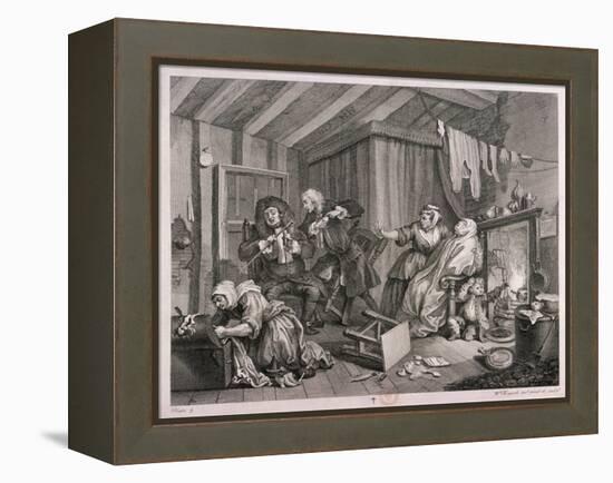 In a High Saliuation at the Point of Death, Plate V of the Harlot's Progress, 1732-William Hogarth-Framed Premier Image Canvas