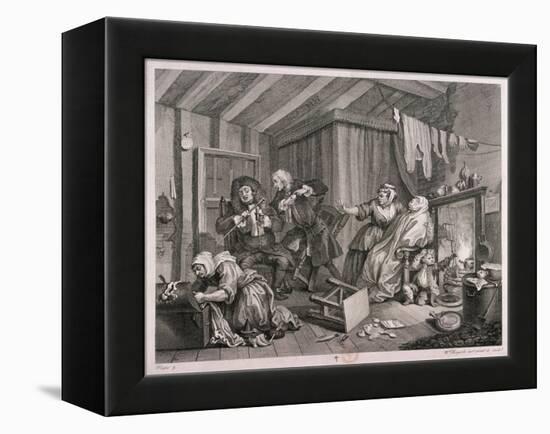 In a High Saliuation at the Point of Death, Plate V of the Harlot's Progress, 1732-William Hogarth-Framed Premier Image Canvas