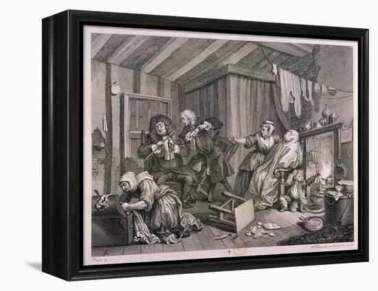 In a High Saliuation at the Point of Death, Plate V of the Harlot's Progress, 1732-William Hogarth-Framed Premier Image Canvas