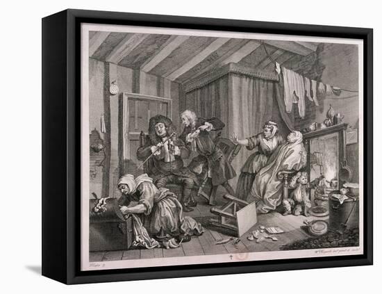 In a High Saliuation at the Point of Death, Plate V of the Harlot's Progress, 1732-William Hogarth-Framed Premier Image Canvas