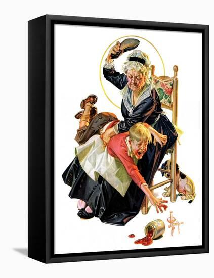 "In a Jam,"November 28, 1931-Joseph Christian Leyendecker-Framed Premier Image Canvas