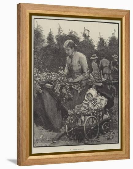 In a Kentish Hop-Garden-Alfred Edward Emslie-Framed Premier Image Canvas