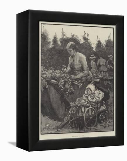 In a Kentish Hop-Garden-Alfred Edward Emslie-Framed Premier Image Canvas