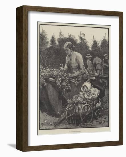 In a Kentish Hop-Garden-Alfred Edward Emslie-Framed Giclee Print