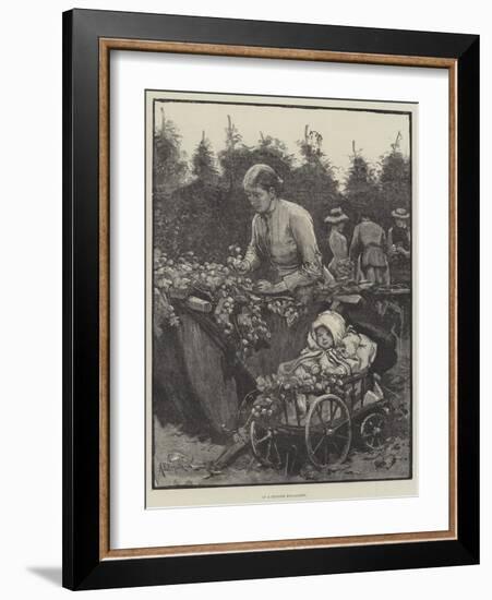 In a Kentish Hop-Garden-Alfred Edward Emslie-Framed Giclee Print