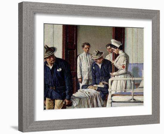 In a Military Hospital, 1901-Vasili Vasilyevich Vereshchagin-Framed Giclee Print