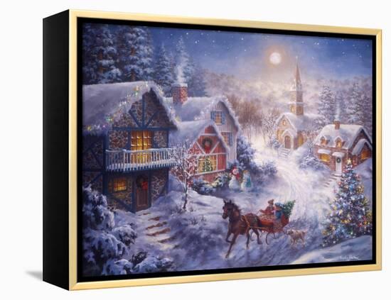 In a One Horse Open Sleigh-Nicky Boehme-Framed Premier Image Canvas