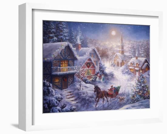 In a One Horse Open Sleigh-Nicky Boehme-Framed Giclee Print