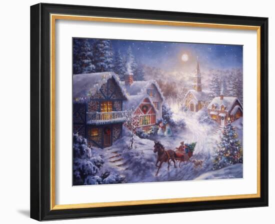 In a One Horse Open Sleigh-Nicky Boehme-Framed Giclee Print