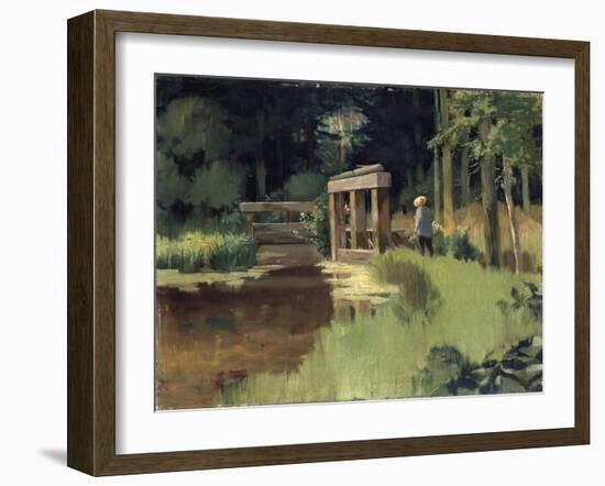 In a Park, 19th Century-Edouard Manet-Framed Giclee Print