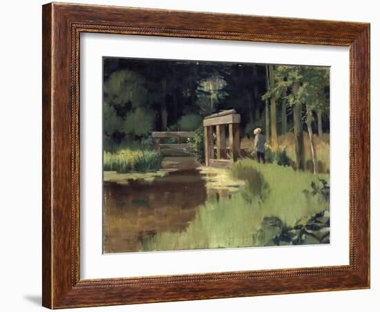 In a Park, 19th Century-Edouard Manet-Framed Giclee Print