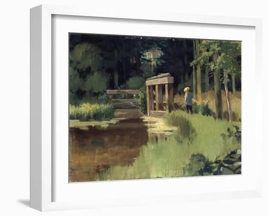 In a Park, 19th Century-Edouard Manet-Framed Giclee Print