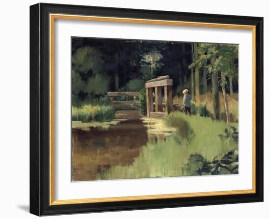 In a Park, 19th Century-Edouard Manet-Framed Giclee Print