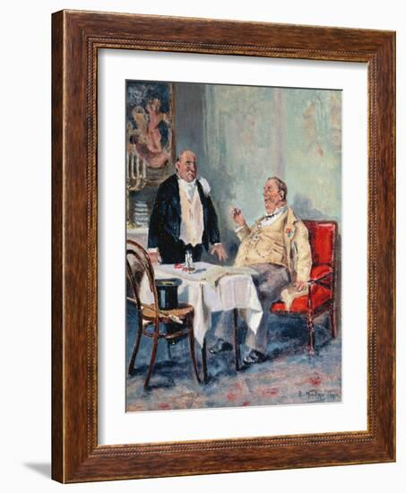 In a Restaurant, 1914-Vladimir Egorovic Makovsky-Framed Giclee Print