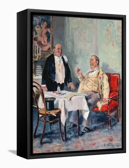 In a Restaurant, 1914-Vladimir Egorovic Makovsky-Framed Premier Image Canvas