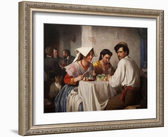 In a Roman Osteria, 1866-Carl Bloch-Framed Giclee Print