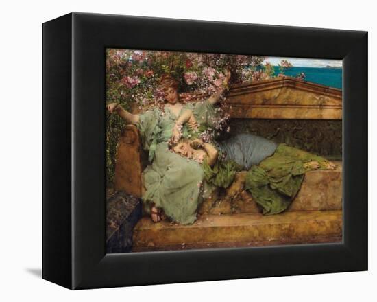 In a Rose Garden-Sir Lawrence Alma-Tadema-Framed Premier Image Canvas