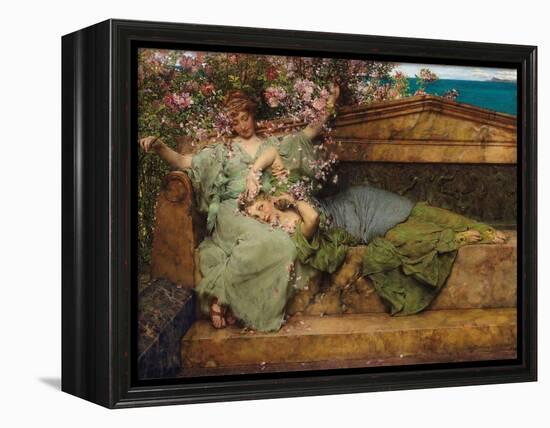 In a Rose Garden-Sir Lawrence Alma-Tadema-Framed Premier Image Canvas