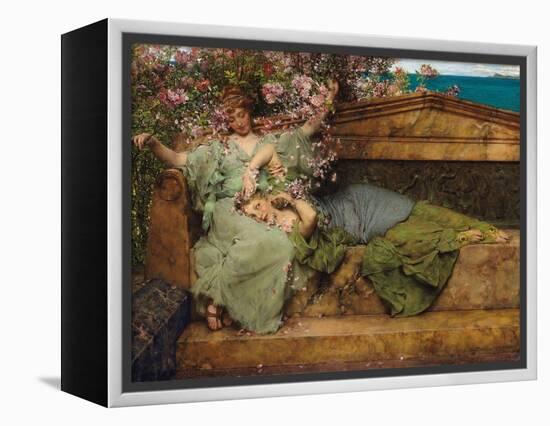 In a Rose Garden-Sir Lawrence Alma-Tadema-Framed Premier Image Canvas