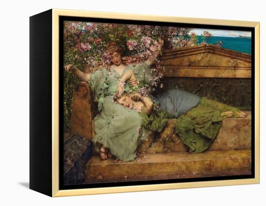 In a Rose Garden-Sir Lawrence Alma-Tadema-Framed Premier Image Canvas