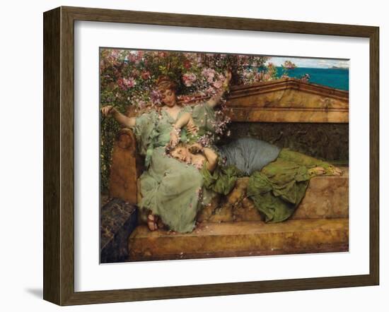 In a Rose Garden-Sir Lawrence Alma-Tadema-Framed Giclee Print