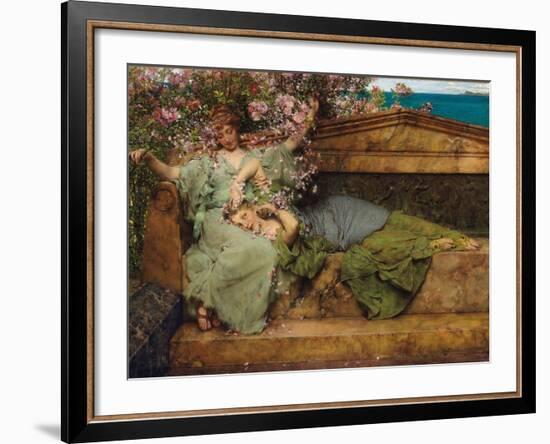 In a Rose Garden-Sir Lawrence Alma-Tadema-Framed Giclee Print