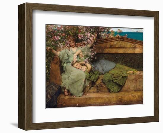 In a Rose Garden-Sir Lawrence Alma-Tadema-Framed Giclee Print