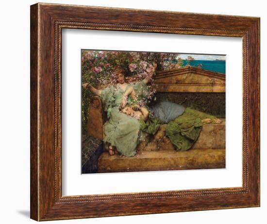 In a Rose Garden-Sir Lawrence Alma-Tadema-Framed Giclee Print