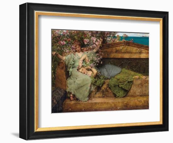 In a Rose Garden-Sir Lawrence Alma-Tadema-Framed Giclee Print