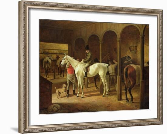 In a Stable-Franz Kruger-Framed Giclee Print