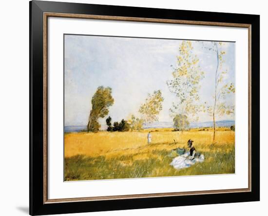 In a Summer Meadow-Claude Monet-Framed Premium Giclee Print