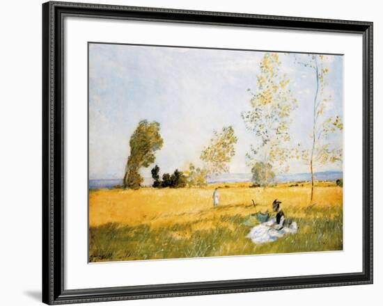 In a Summer Meadow-Claude Monet-Framed Premium Giclee Print