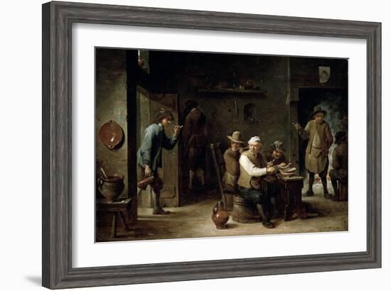 In a Tavern, 1640S-David Teniers the Younger-Framed Giclee Print