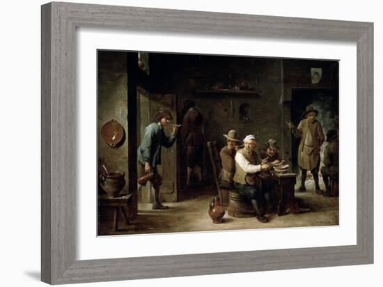 In a Tavern, 1640S-David Teniers the Younger-Framed Giclee Print