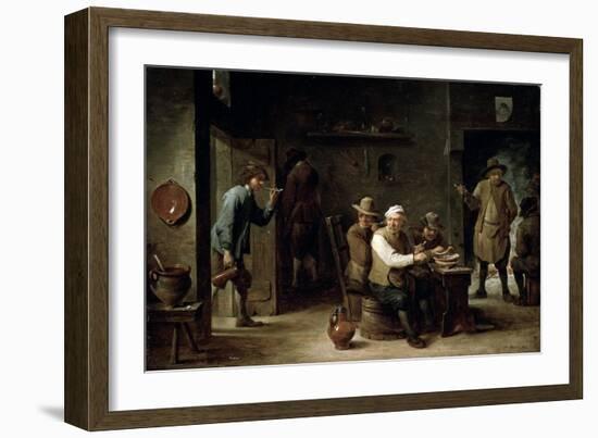 In a Tavern, 1640S-David Teniers the Younger-Framed Giclee Print