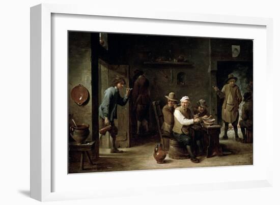 In a Tavern, 1640S-David Teniers the Younger-Framed Giclee Print