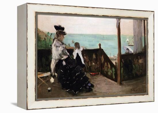 In a Villa on the Beach-Berthe Morisot-Framed Stretched Canvas